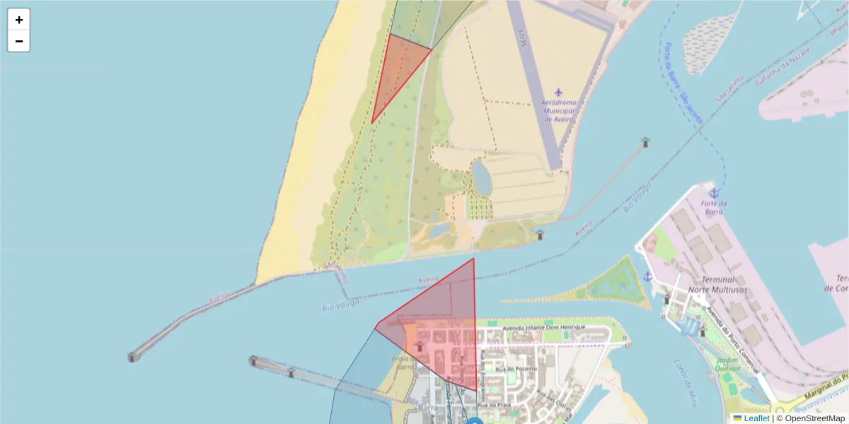 Mapa detalhado do código postal 3830-749 com limites, códigos postais vizinhos e agências dos correios