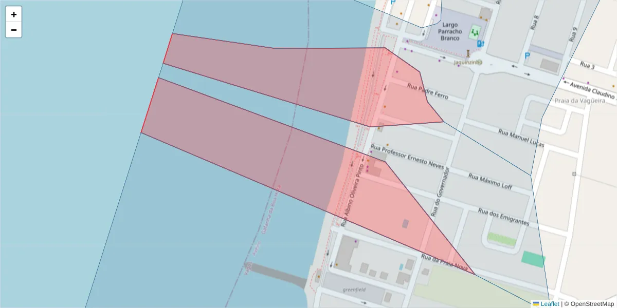 Mapa detalhado do código postal 3840-274 com limites, códigos postais vizinhos e agências dos correios