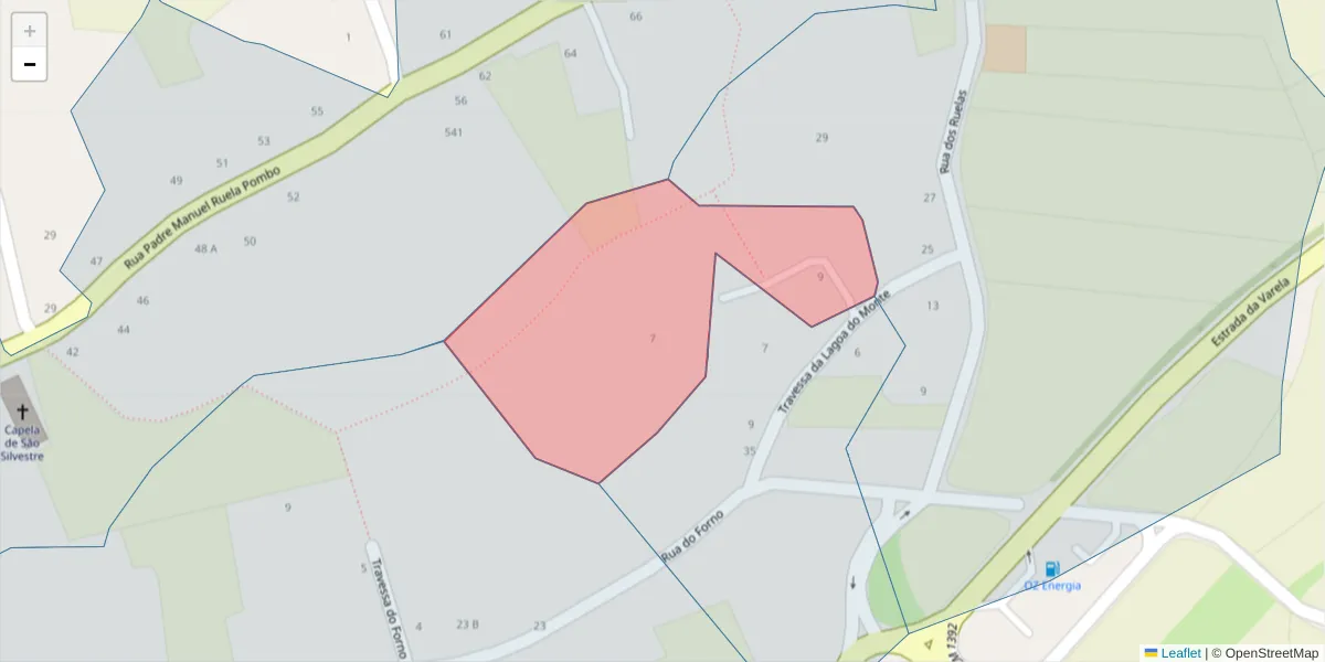 Mapa detalhado do código postal 3870-055 com limites, códigos postais vizinhos e agências dos correios