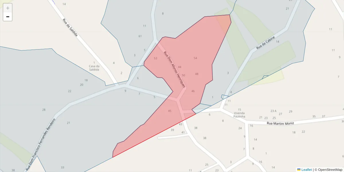 Mapa detalhado do código postal 3870-161 com limites, códigos postais vizinhos e agências dos correios