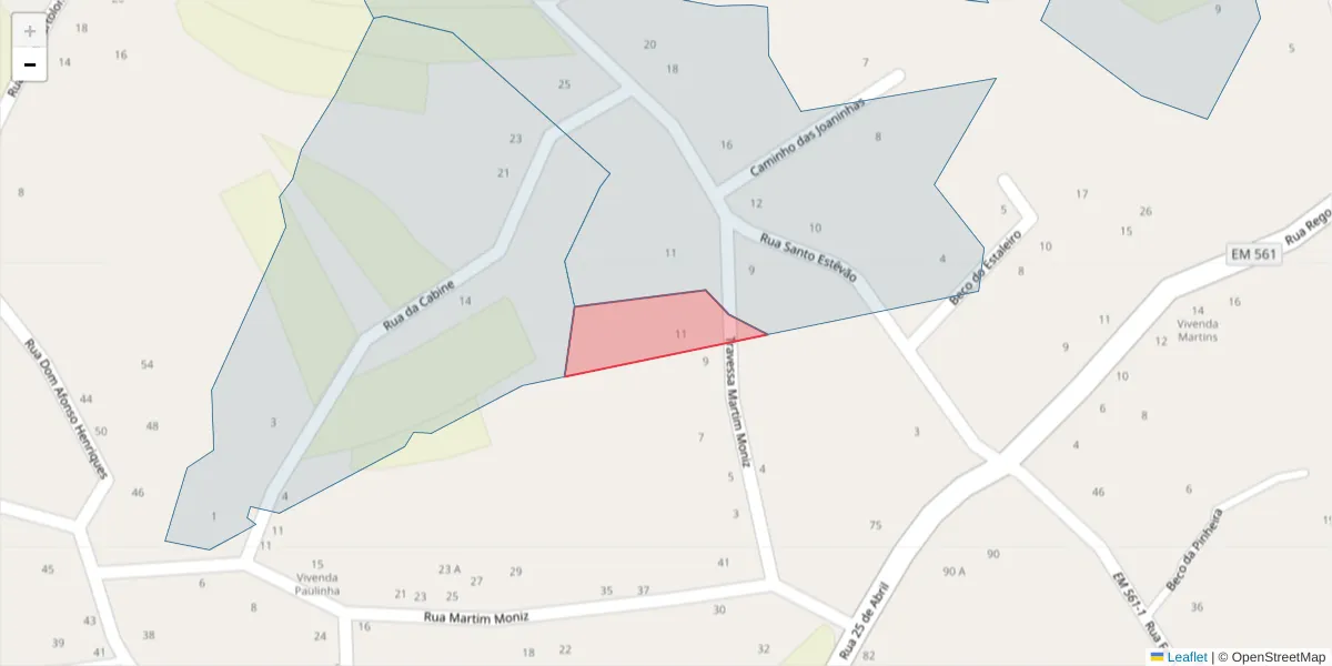 Mapa detalhado do código postal 3870-240 com limites, códigos postais vizinhos e agências dos correios