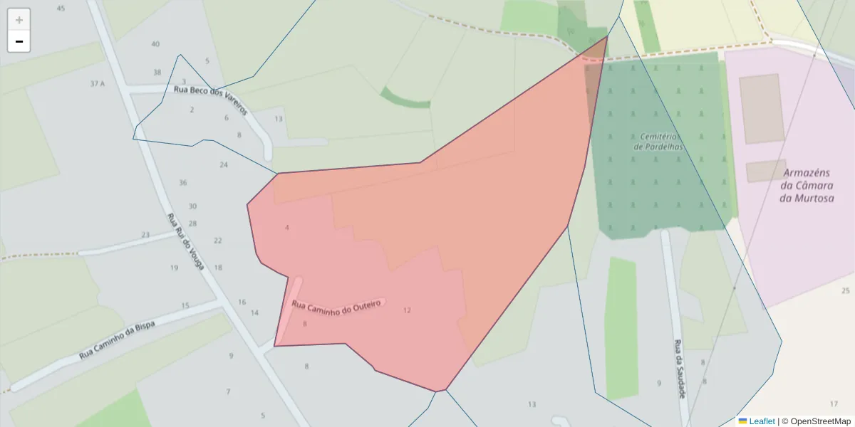 Mapa detalhado do código postal 3870-248 com limites, códigos postais vizinhos e agências dos correios