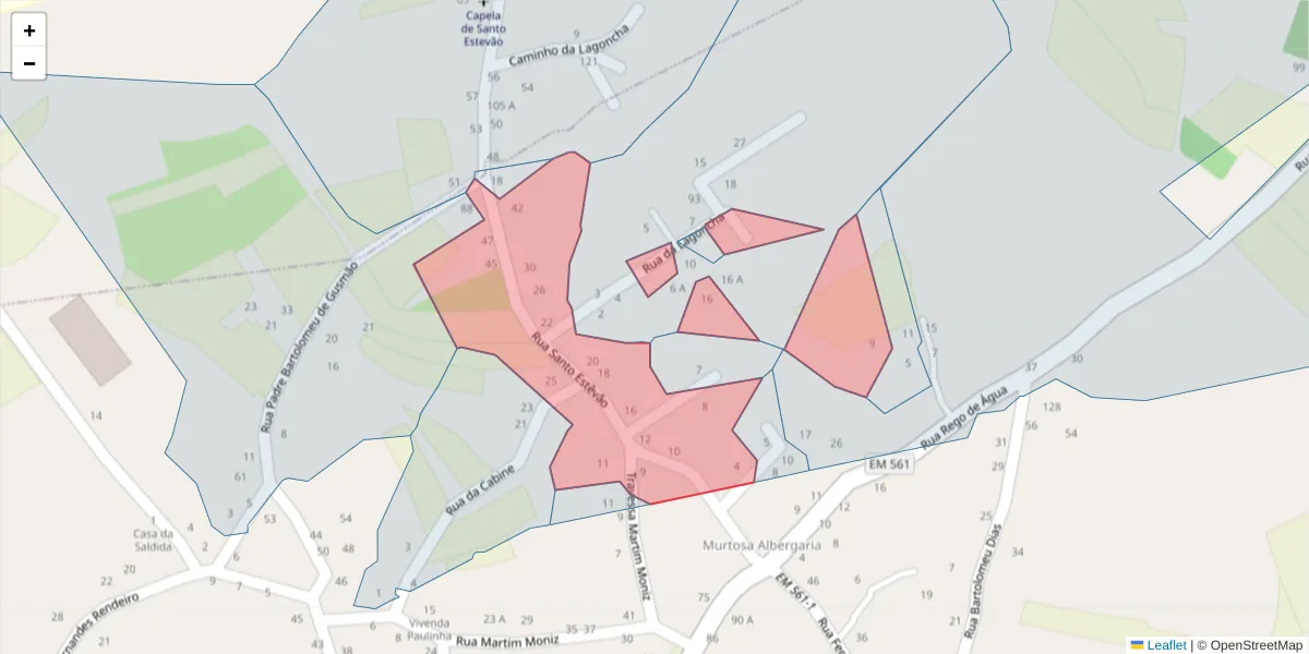 Mapa detalhado do código postal 3870-260 com limites, códigos postais vizinhos e agências dos correios