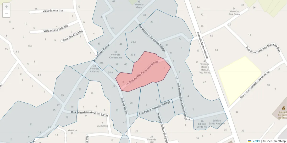 Mapa detalhado do código postal 3870-276 com limites, códigos postais vizinhos e agências dos correios