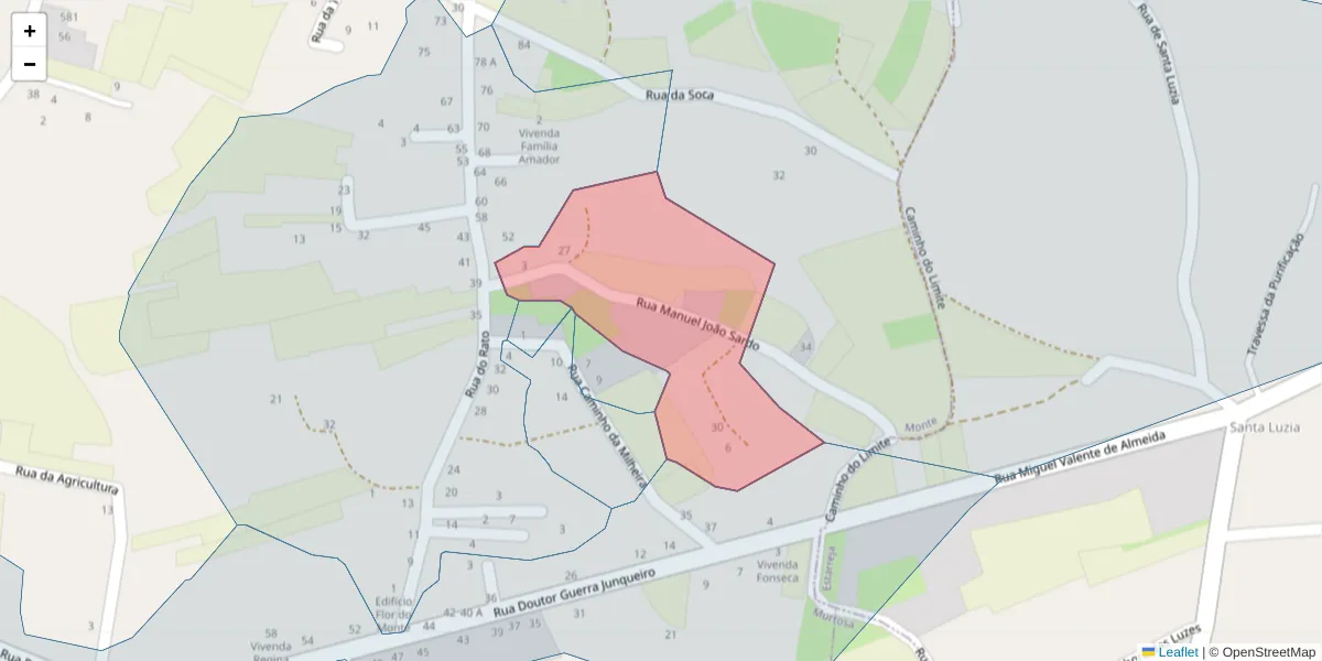 Mapa detalhado do código postal 3870-290 com limites, códigos postais vizinhos e agências dos correios