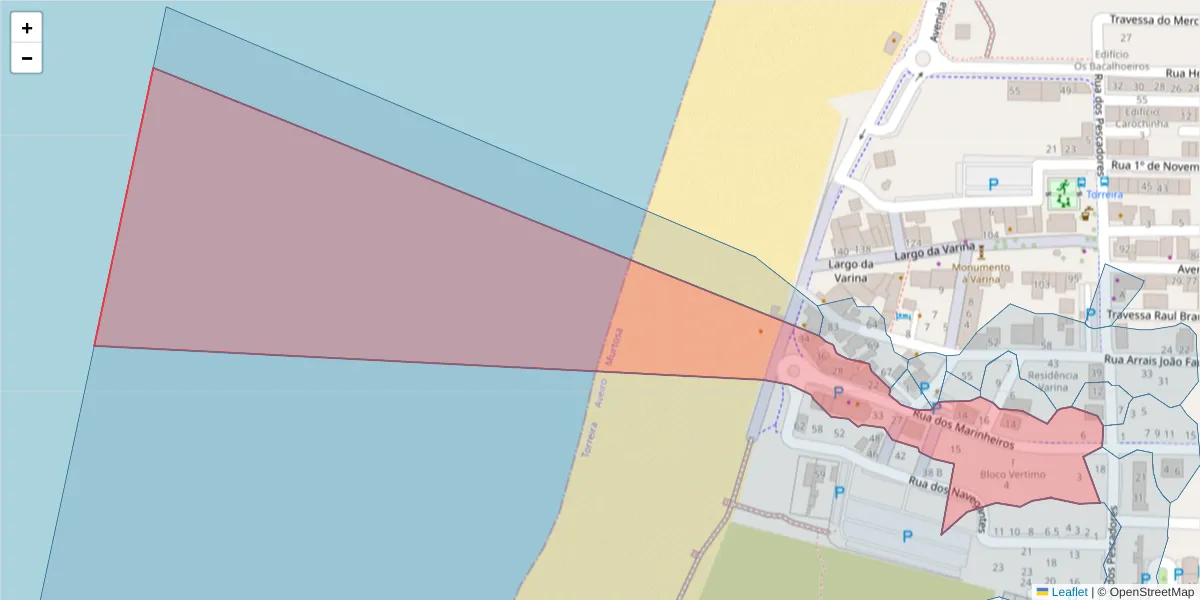 Mapa detalhado do código postal 3870-348 com limites, códigos postais vizinhos e agências dos correios