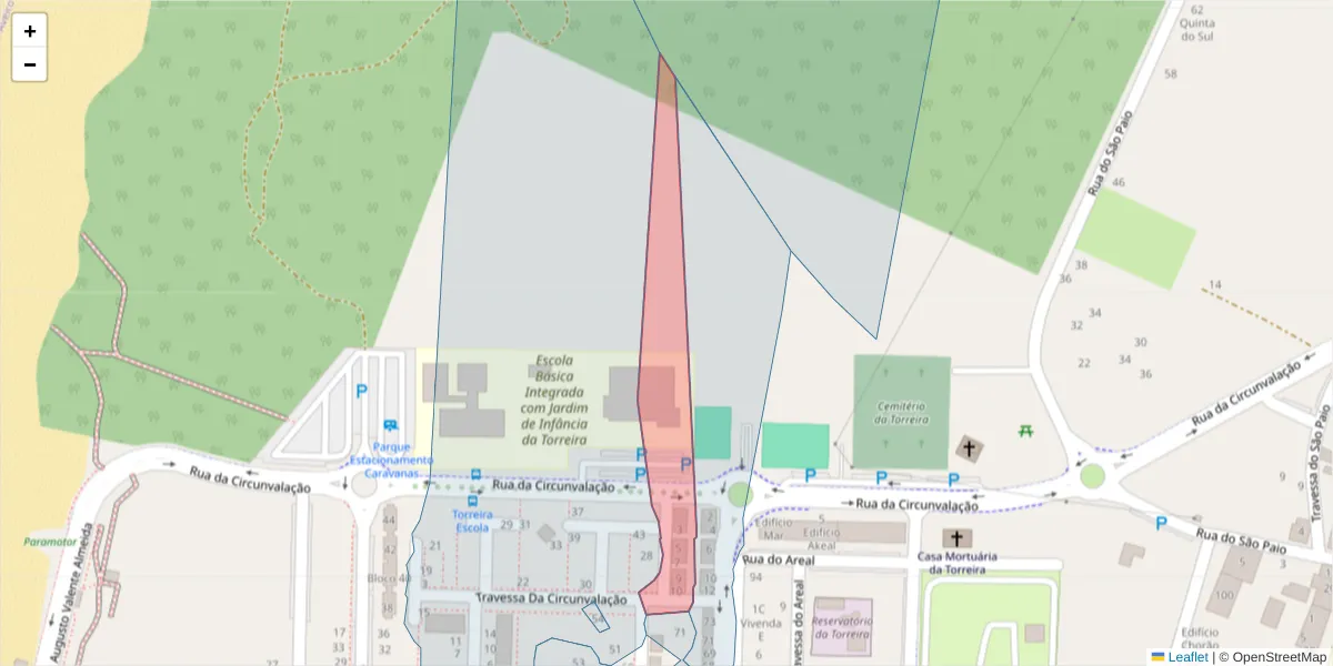 Mapa detalhado do código postal 3870-361 com limites, códigos postais vizinhos e agências dos correios