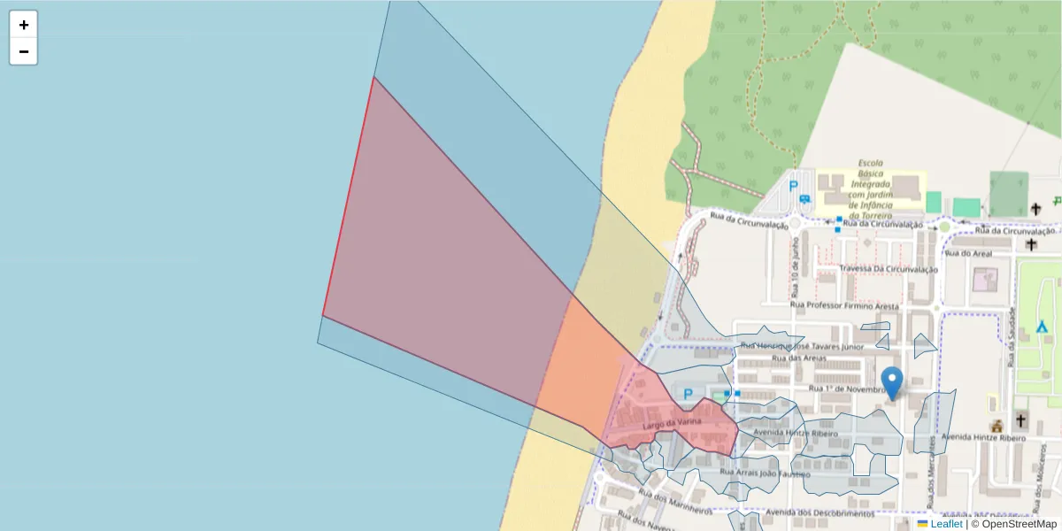 Mapa detalhado do código postal 3870-404 com limites, códigos postais vizinhos e agências dos correios