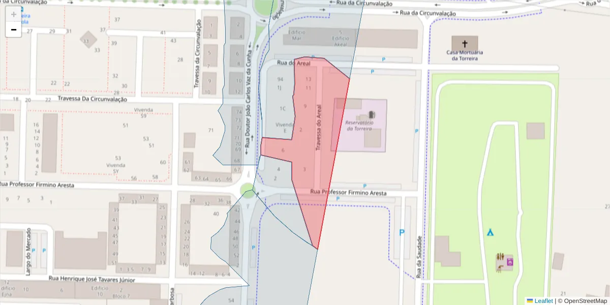 Mapa detalhado do código postal 3870-407 com limites, códigos postais vizinhos e agências dos correios