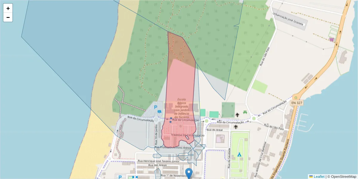Mapa detalhado do código postal 3870-410 com limites, códigos postais vizinhos e agências dos correios