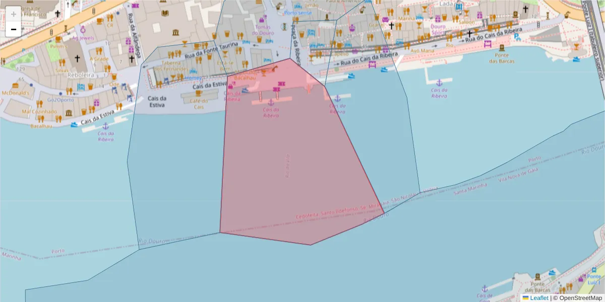 Mapa detalhado do código postal 4050-149 com limites, códigos postais vizinhos e agências dos correios