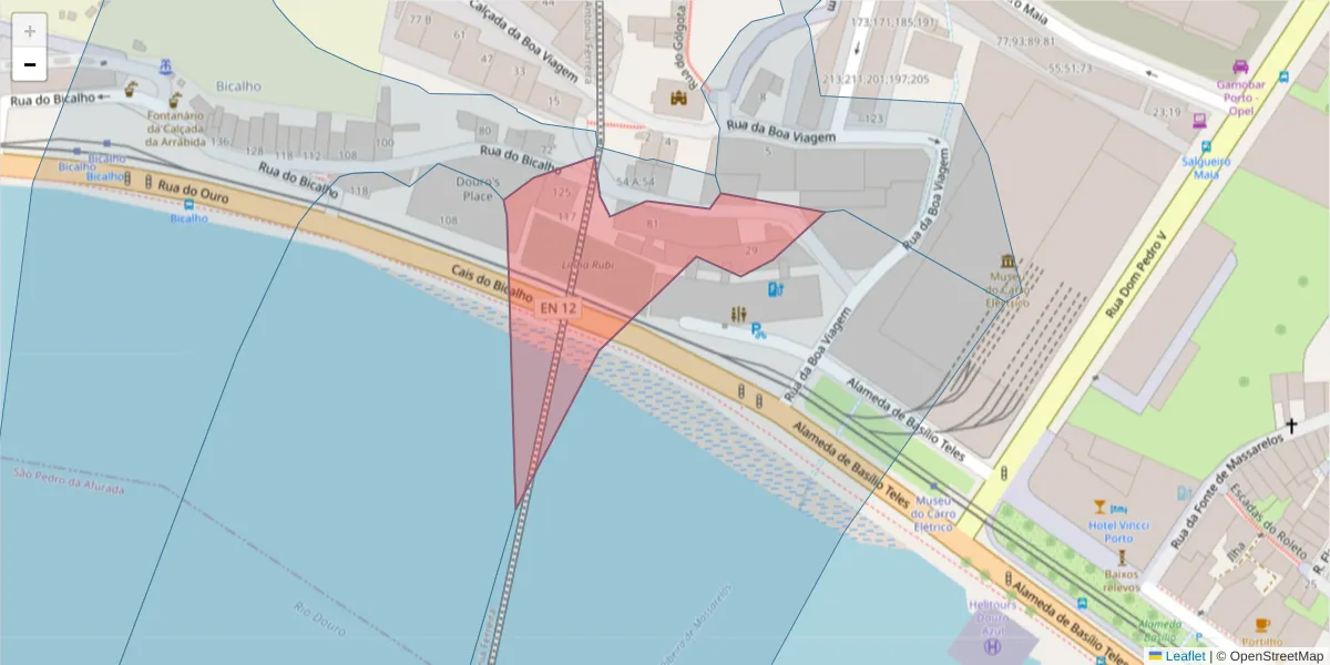 Mapa detalhado do código postal 4150-139 com limites, códigos postais vizinhos e agências dos correios