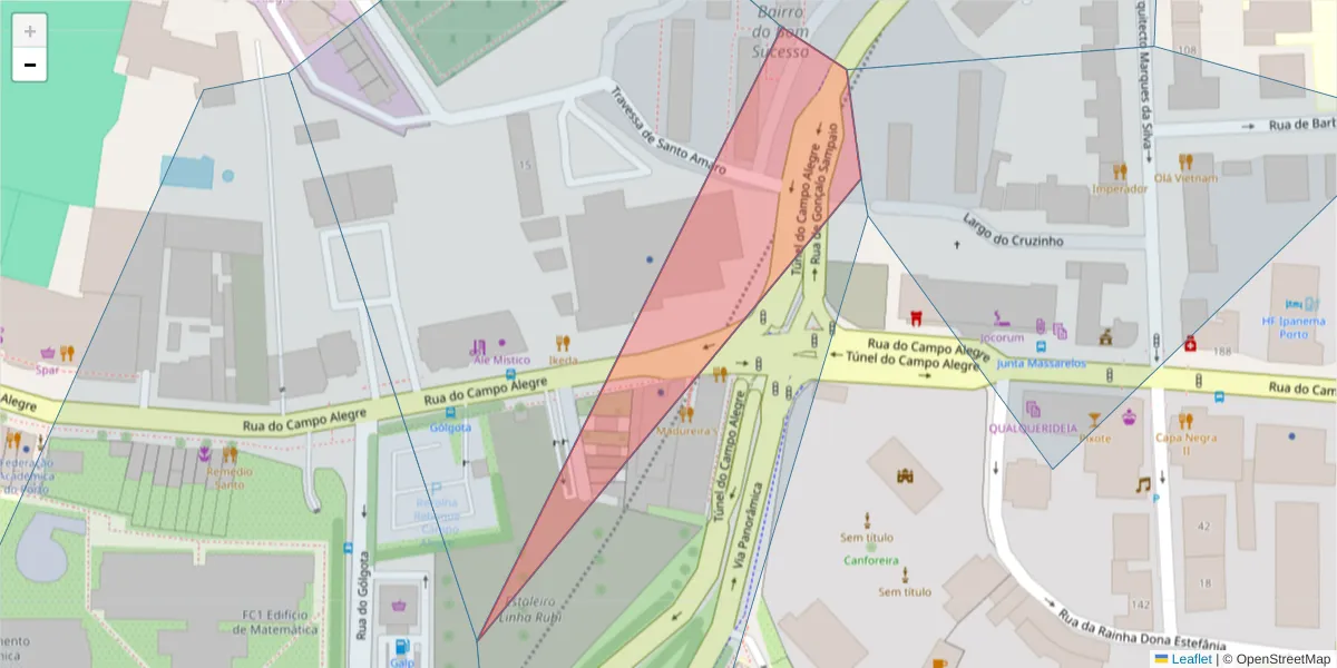 Mapa detalhado do código postal 4150-178 com limites, códigos postais vizinhos e agências dos correios