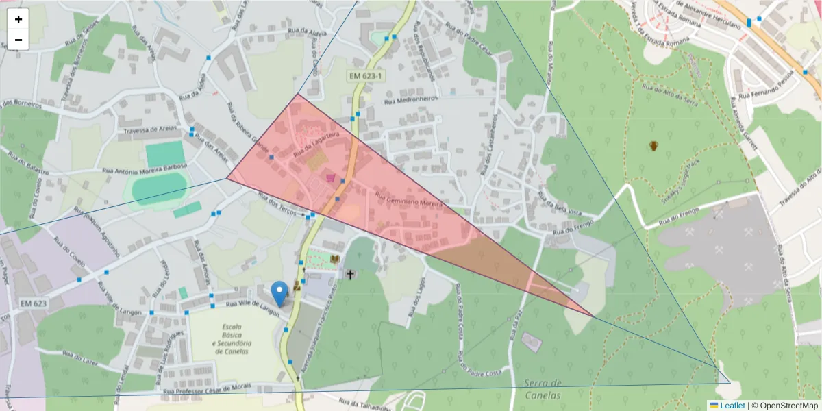 Mapa detalhado do código postal 4410-226 com limites, códigos postais vizinhos e agências dos correios