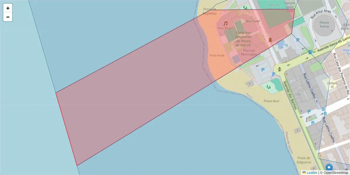 Mapa detalhado do código postal 4495-117 com limites, códigos postais vizinhos e agências dos correios