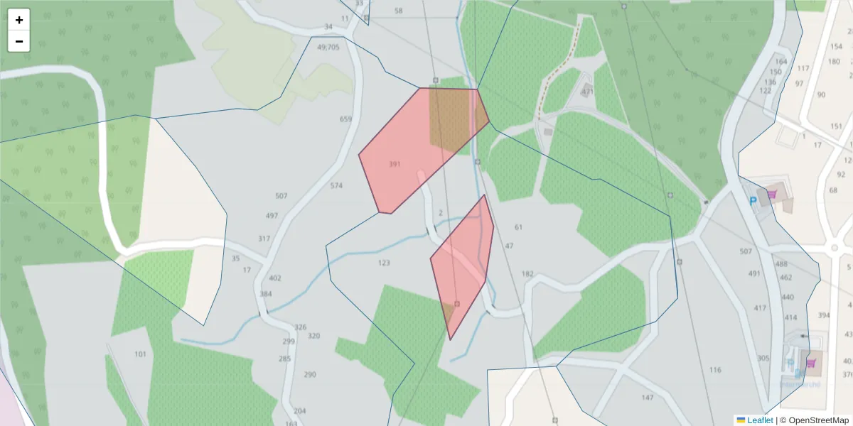 Mapa detalhado do código postal 4575-012 com limites, códigos postais vizinhos e agências dos correios