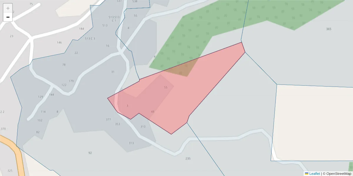 Mapa detalhado do código postal 4575-334 com limites, códigos postais vizinhos e agências dos correios