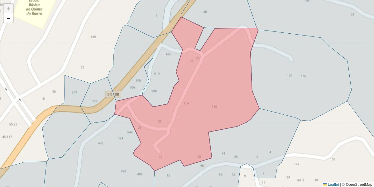 Mapa detalhado do código postal 4575-448 com limites, códigos postais vizinhos e agências dos correios