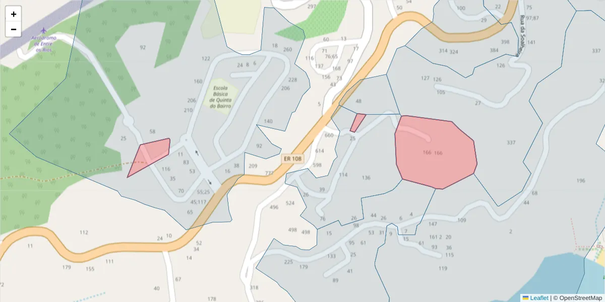 Mapa detalhado do código postal 4575-450 com limites, códigos postais vizinhos e agências dos correios