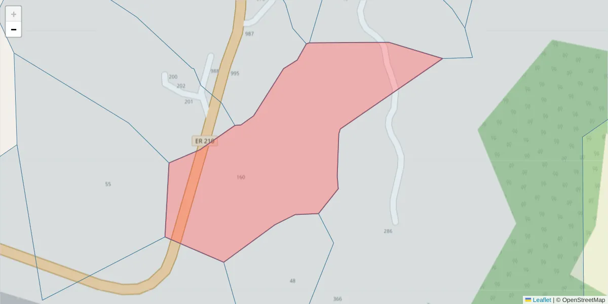 Mapa detalhado do código postal 4625-033 com limites, códigos postais vizinhos e agências dos correios