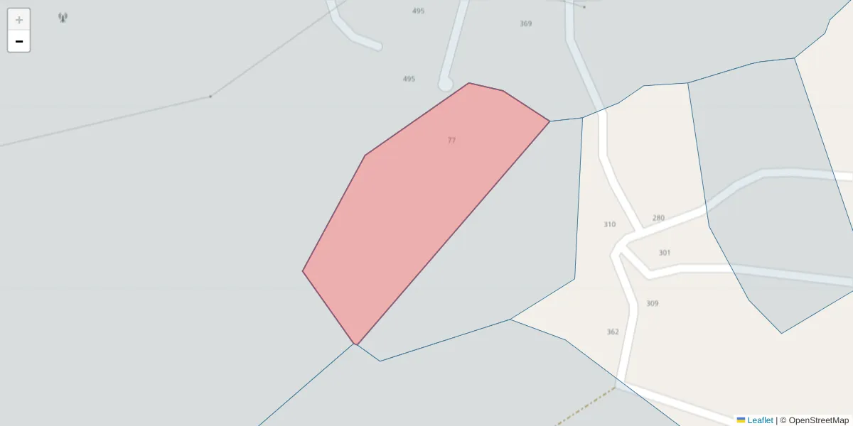 Mapa detalhado do código postal 4625-046 com limites, códigos postais vizinhos e agências dos correios