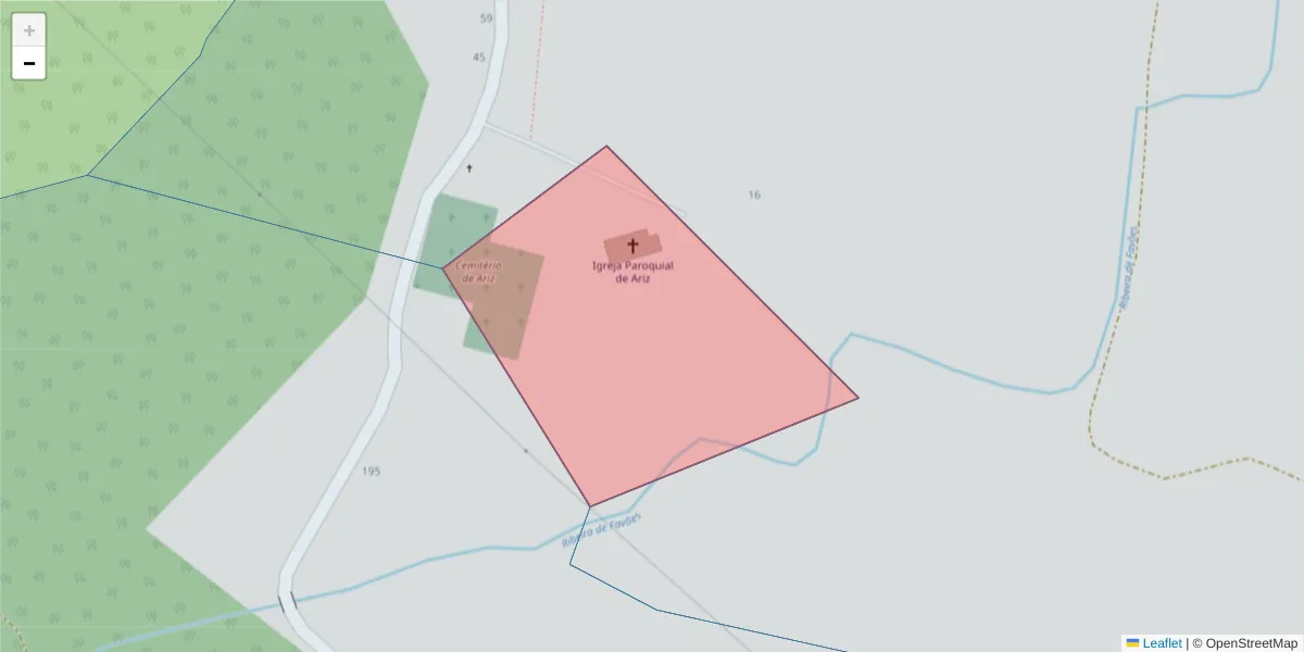 Mapa detalhado do código postal 4625-061 com limites, códigos postais vizinhos e agências dos correios