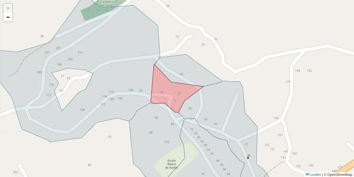 Mapa detalhado do código postal 4625-072 com limites, códigos postais vizinhos e agências dos correios