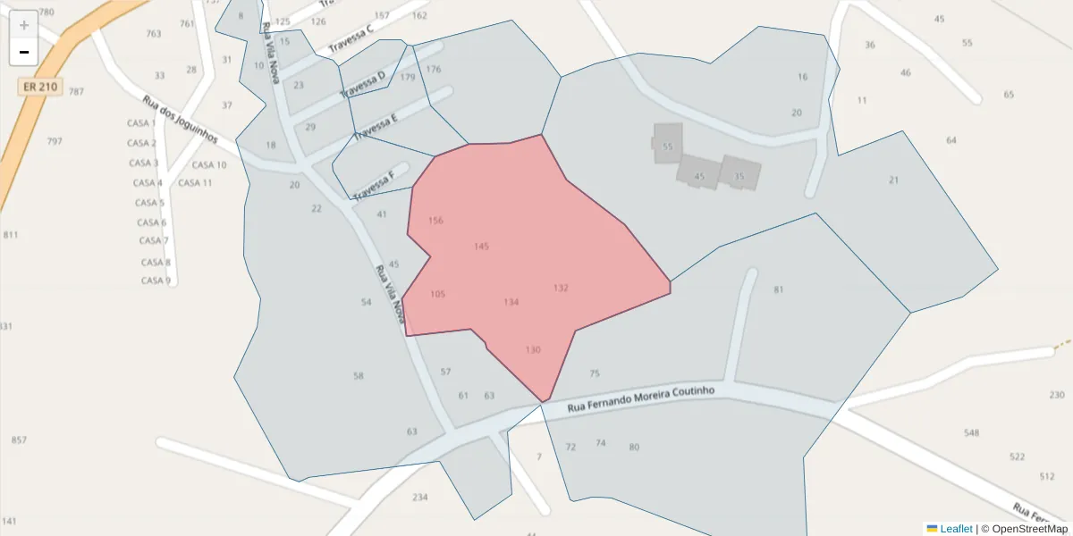 Mapa detalhado do código postal 4625-073 com limites, códigos postais vizinhos e agências dos correios