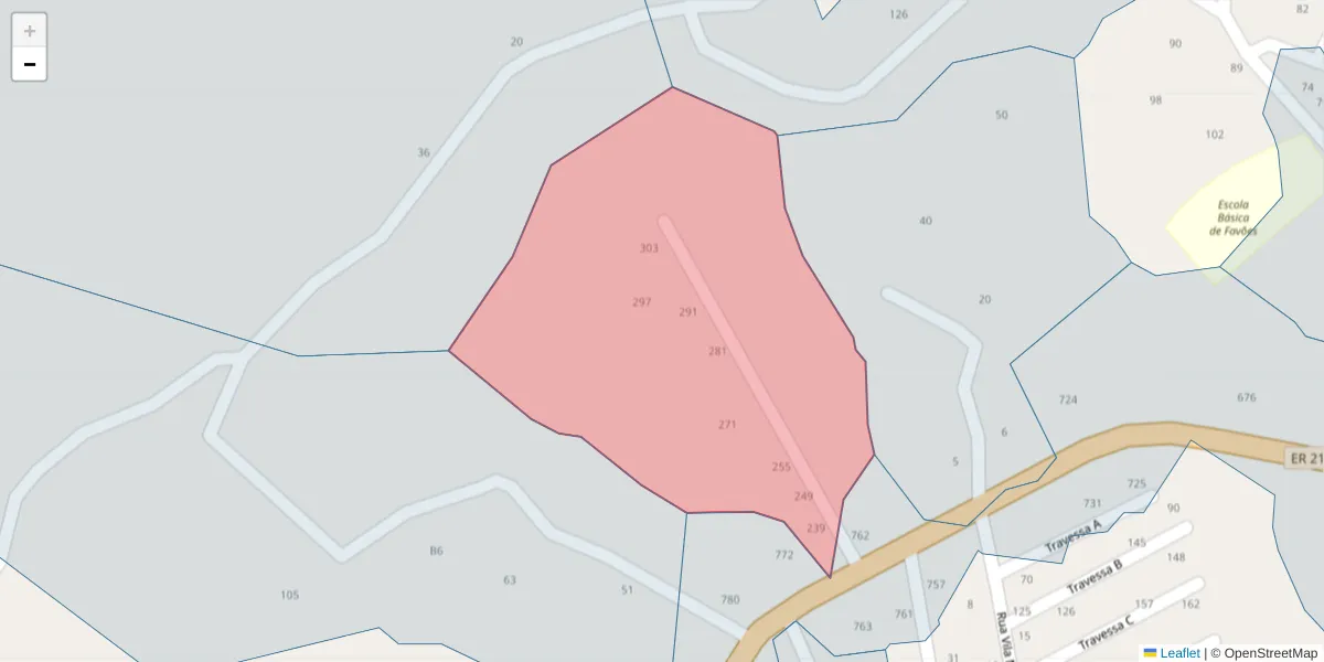 Mapa detalhado do código postal 4625-099 com limites, códigos postais vizinhos e agências dos correios