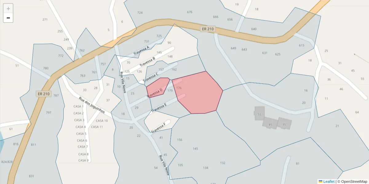 Mapa detalhado do código postal 4625-105 com limites, códigos postais vizinhos e agências dos correios