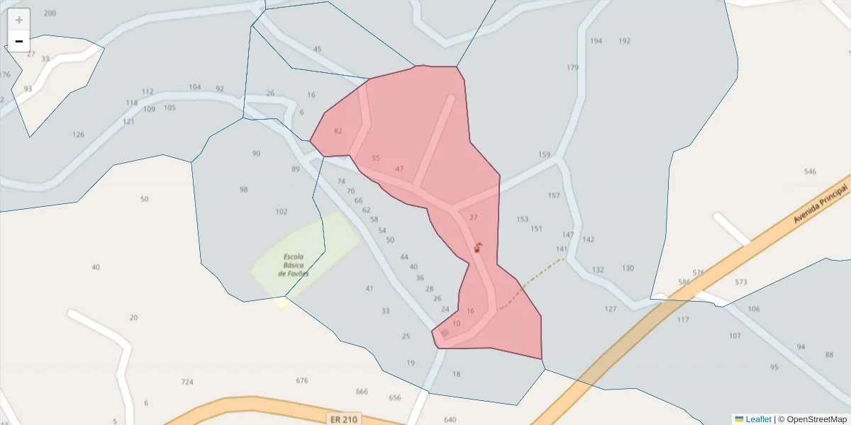 Mapa detalhado do código postal 4625-118 com limites, códigos postais vizinhos e agências dos correios
