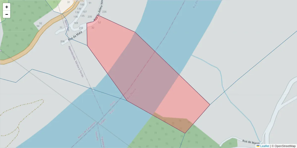 Mapa detalhado do código postal 4625-165 com limites, códigos postais vizinhos e agências dos correios