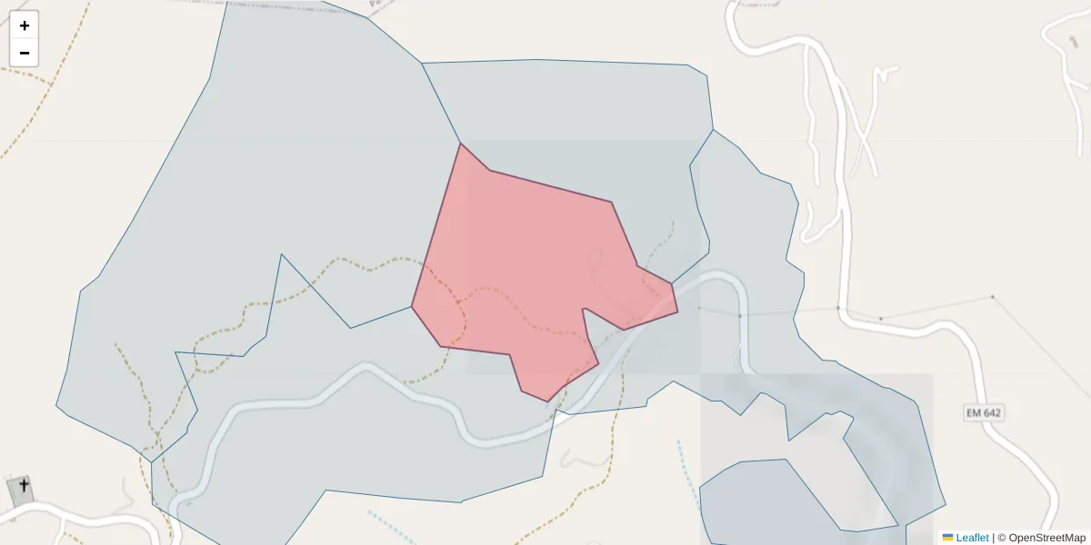 Mapa detalhado do código postal 4625-209 com limites, códigos postais vizinhos e agências dos correios