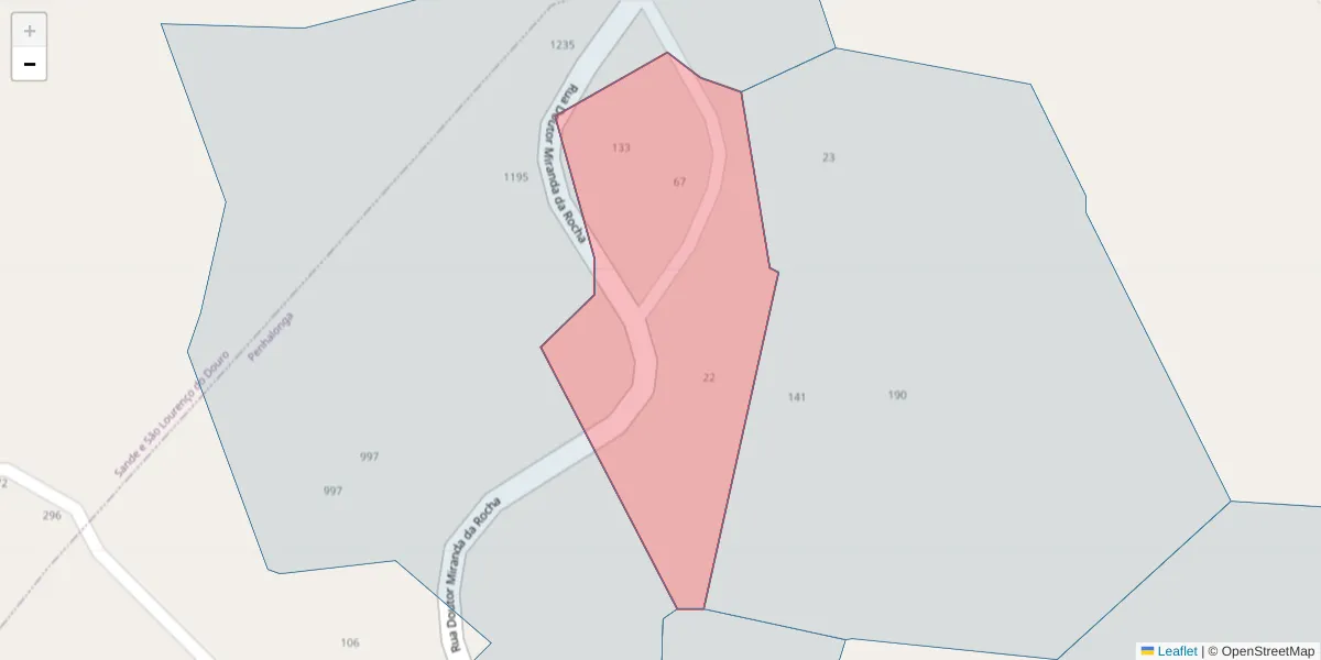 Mapa detalhado do código postal 4625-289 com limites, códigos postais vizinhos e agências dos correios