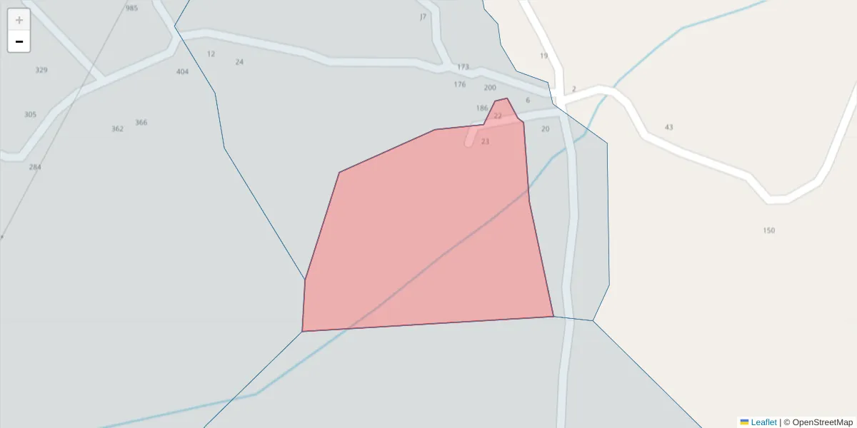 Mapa detalhado do código postal 4625-299 com limites, códigos postais vizinhos e agências dos correios