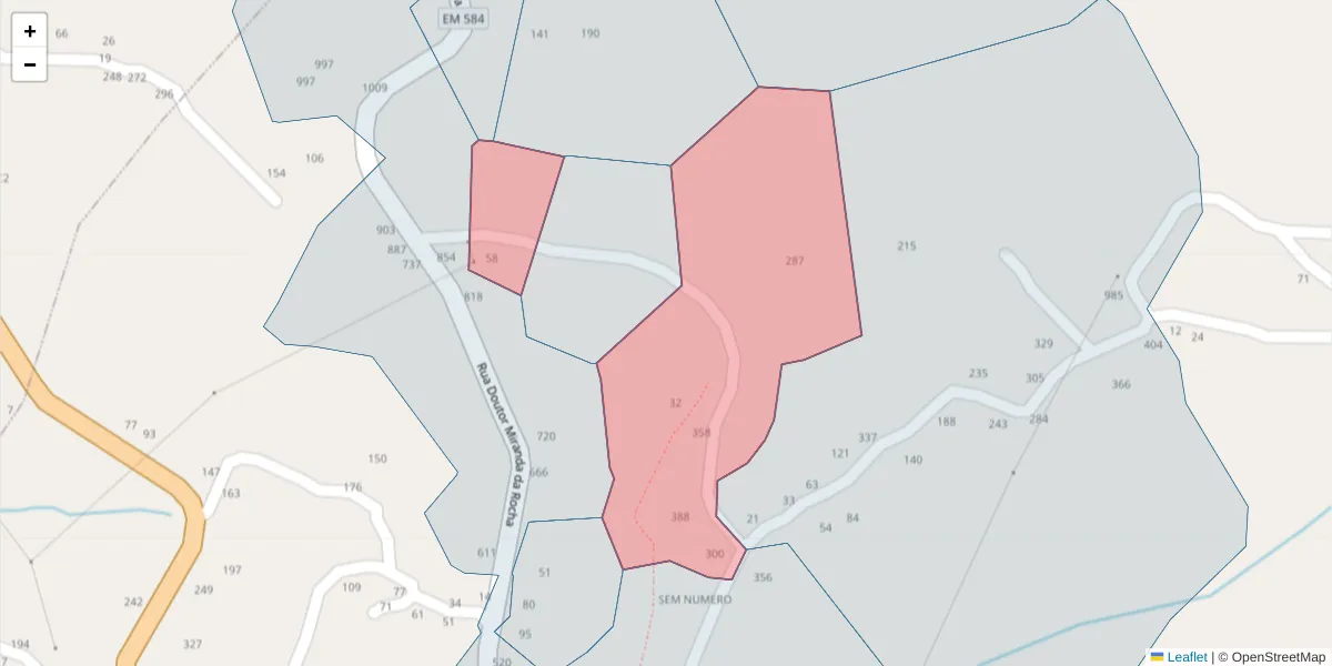 Mapa detalhado do código postal 4625-315 com limites, códigos postais vizinhos e agências dos correios