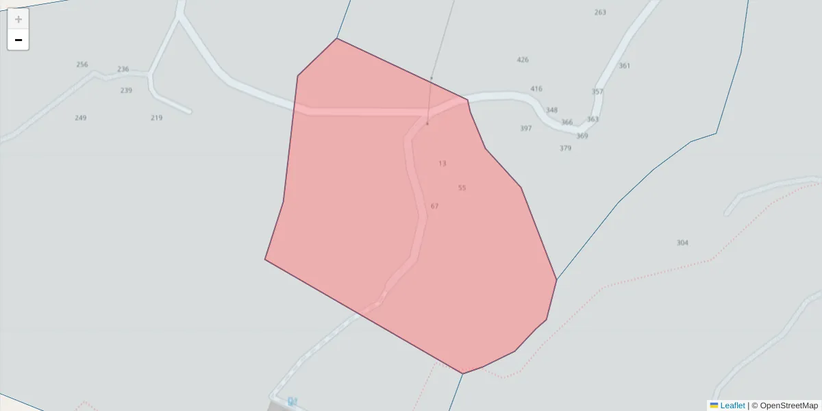 Mapa detalhado do código postal 4625-320 com limites, códigos postais vizinhos e agências dos correios