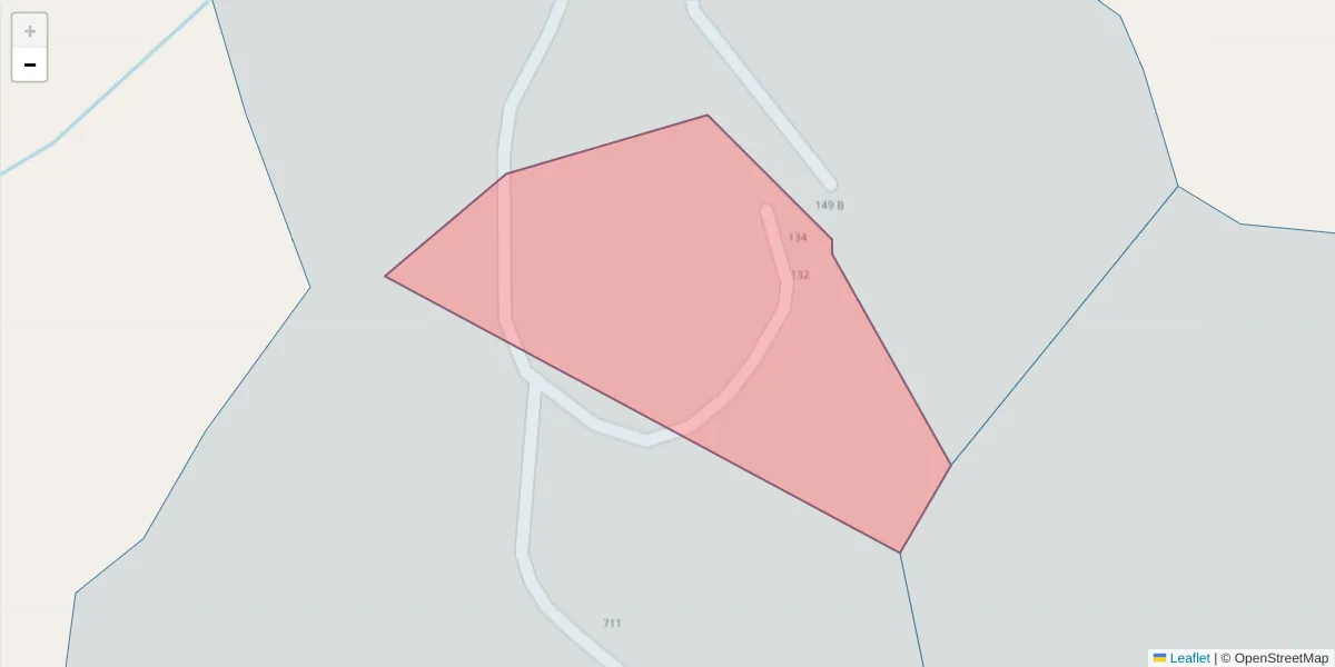 Mapa detalhado do código postal 4625-322 com limites, códigos postais vizinhos e agências dos correios
