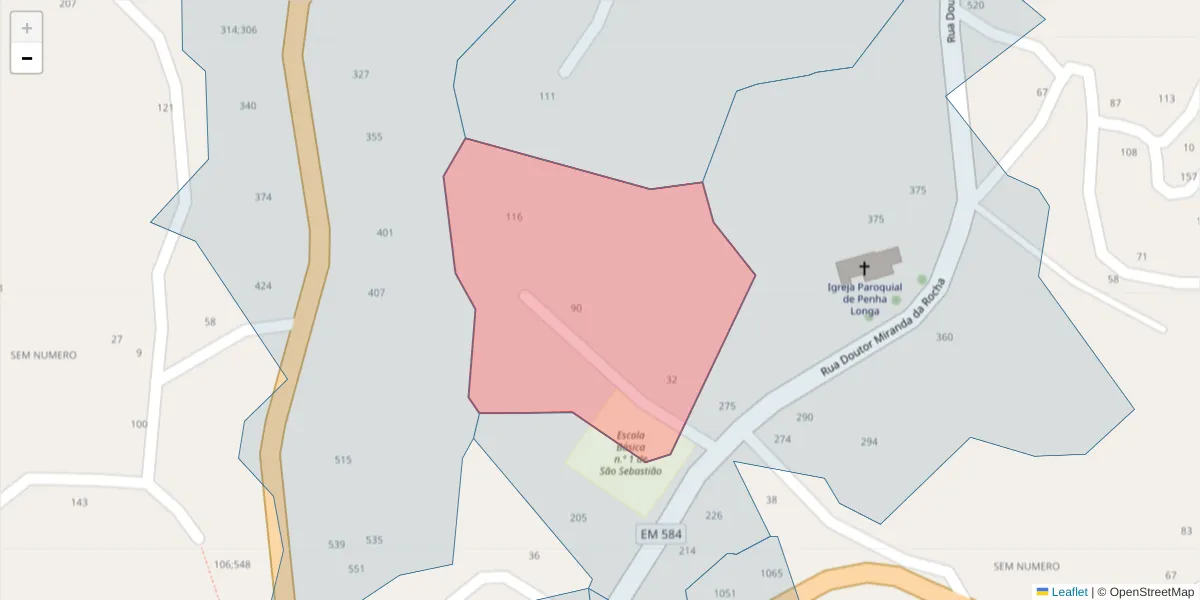 Mapa detalhado do código postal 4625-346 com limites, códigos postais vizinhos e agências dos correios