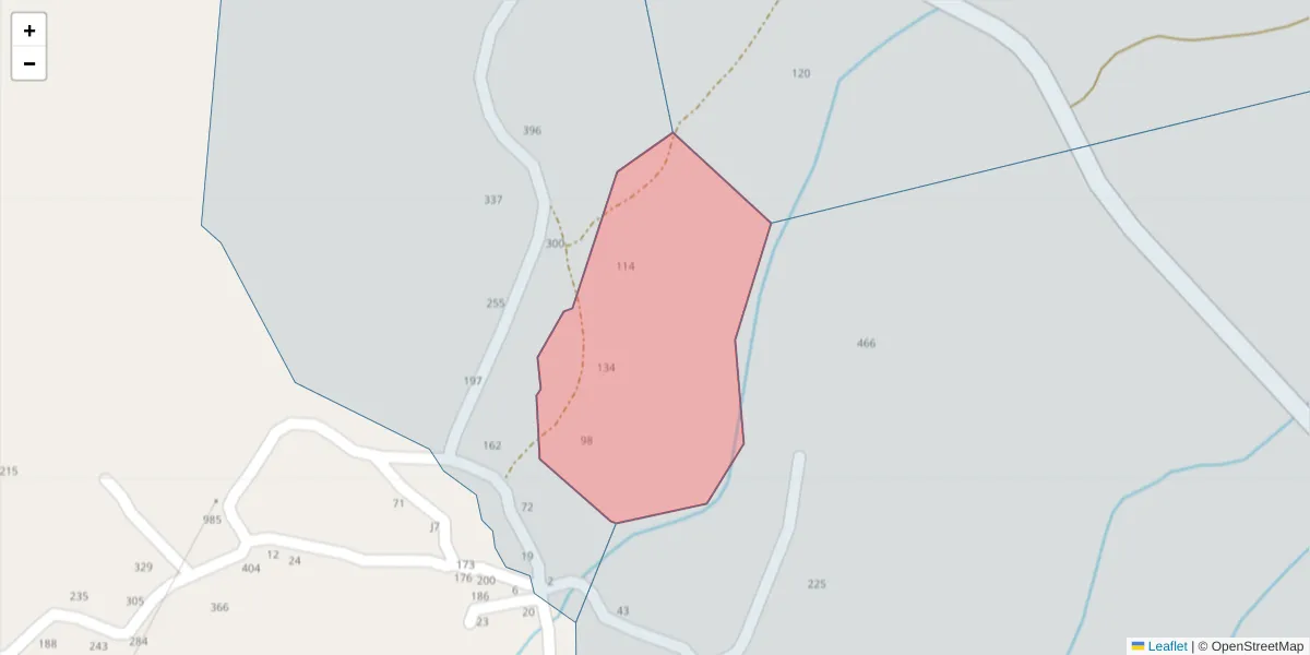 Mapa detalhado do código postal 4625-361 com limites, códigos postais vizinhos e agências dos correios