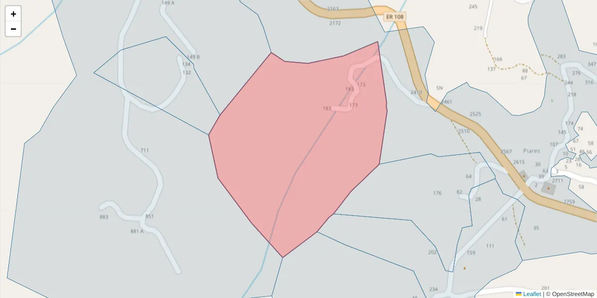 Mapa detalhado do código postal 4625-379 com limites, códigos postais vizinhos e agências dos correios