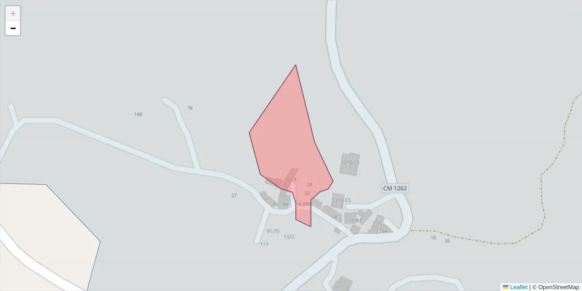 Mapa detalhado do código postal 4625-385 com limites, códigos postais vizinhos e agências dos correios