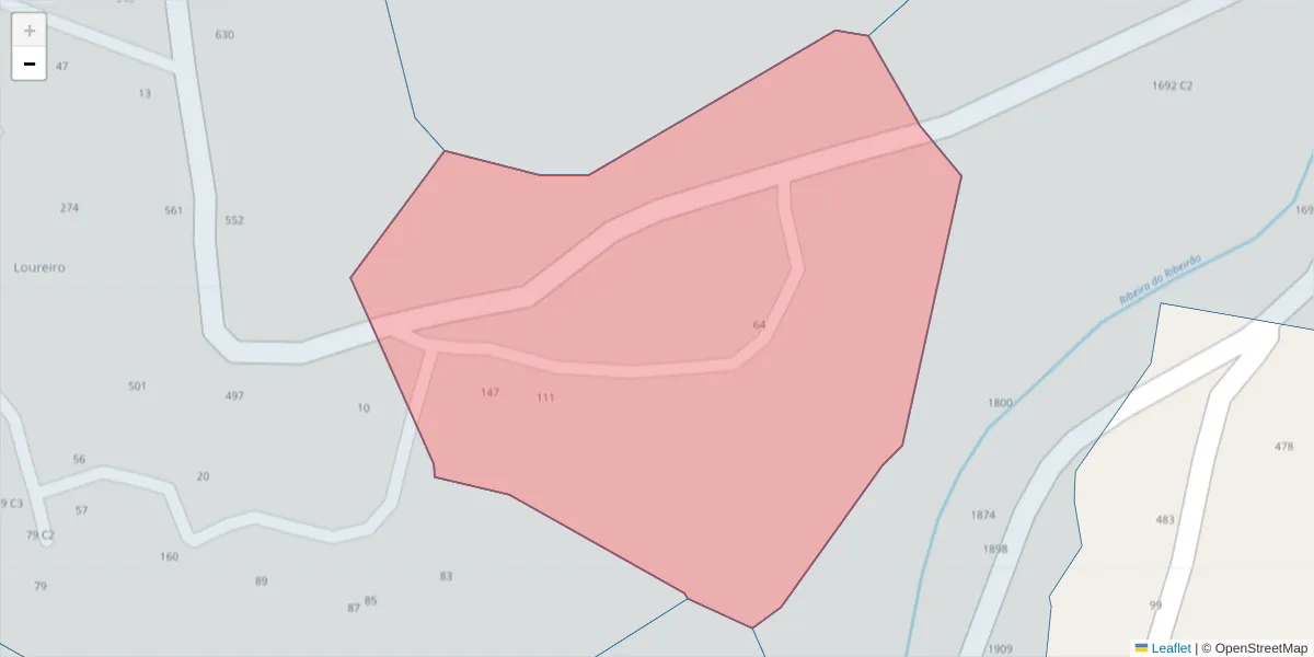 Mapa detalhado do código postal 4625-474 com limites, códigos postais vizinhos e agências dos correios