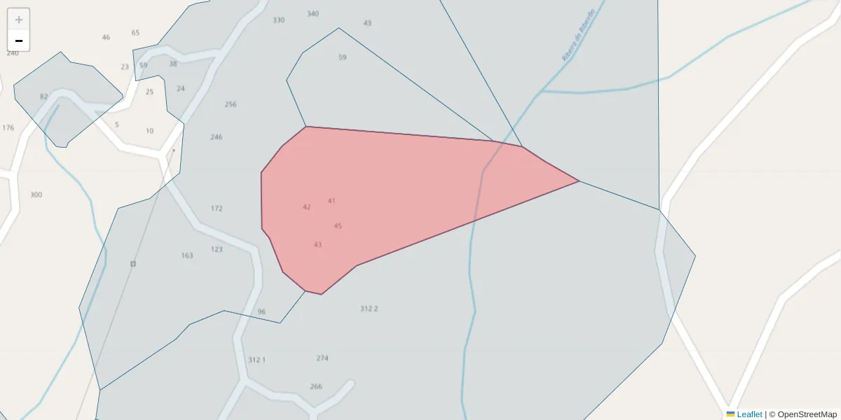 Mapa detalhado do código postal 4625-477 com limites, códigos postais vizinhos e agências dos correios