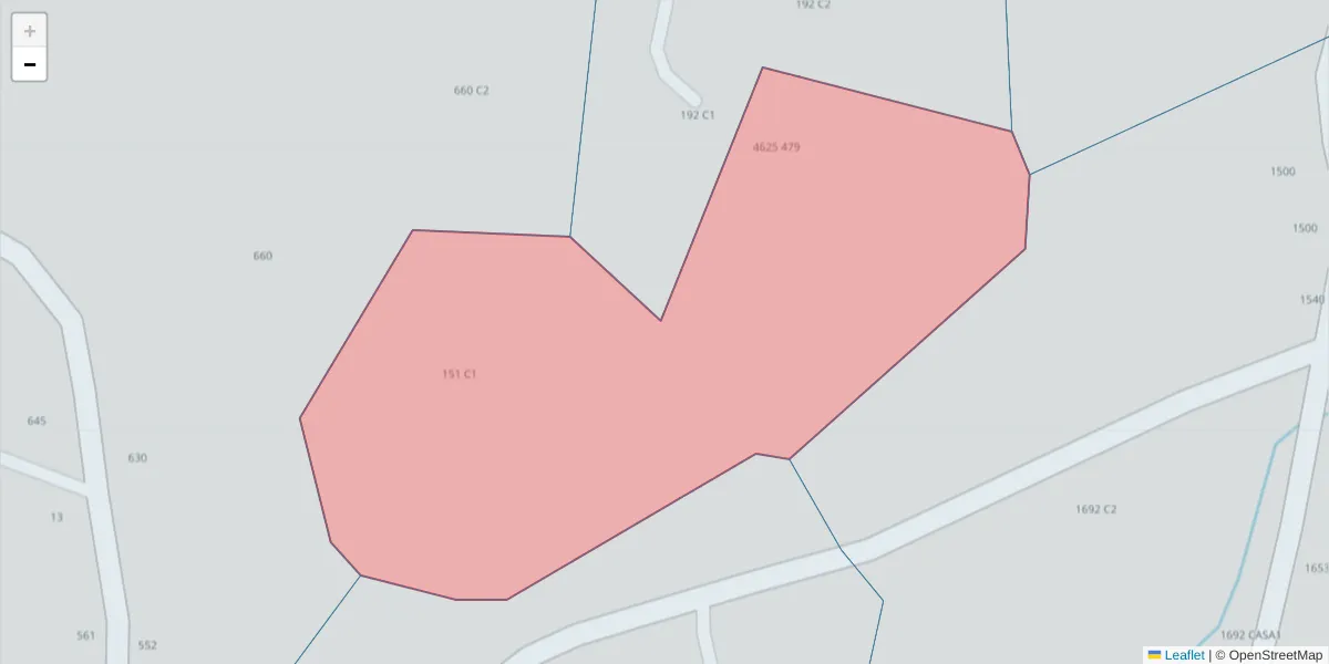 Mapa detalhado do código postal 4625-479 com limites, códigos postais vizinhos e agências dos correios