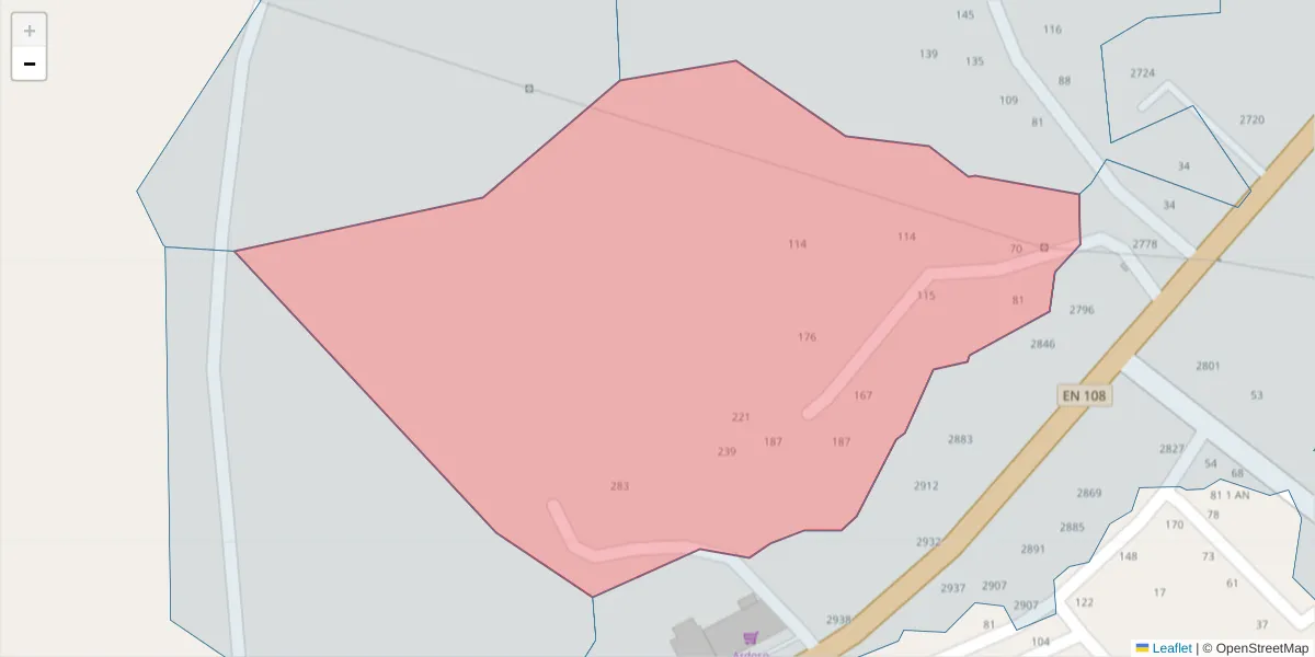 Mapa detalhado do código postal 4625-494 com limites, códigos postais vizinhos e agências dos correios