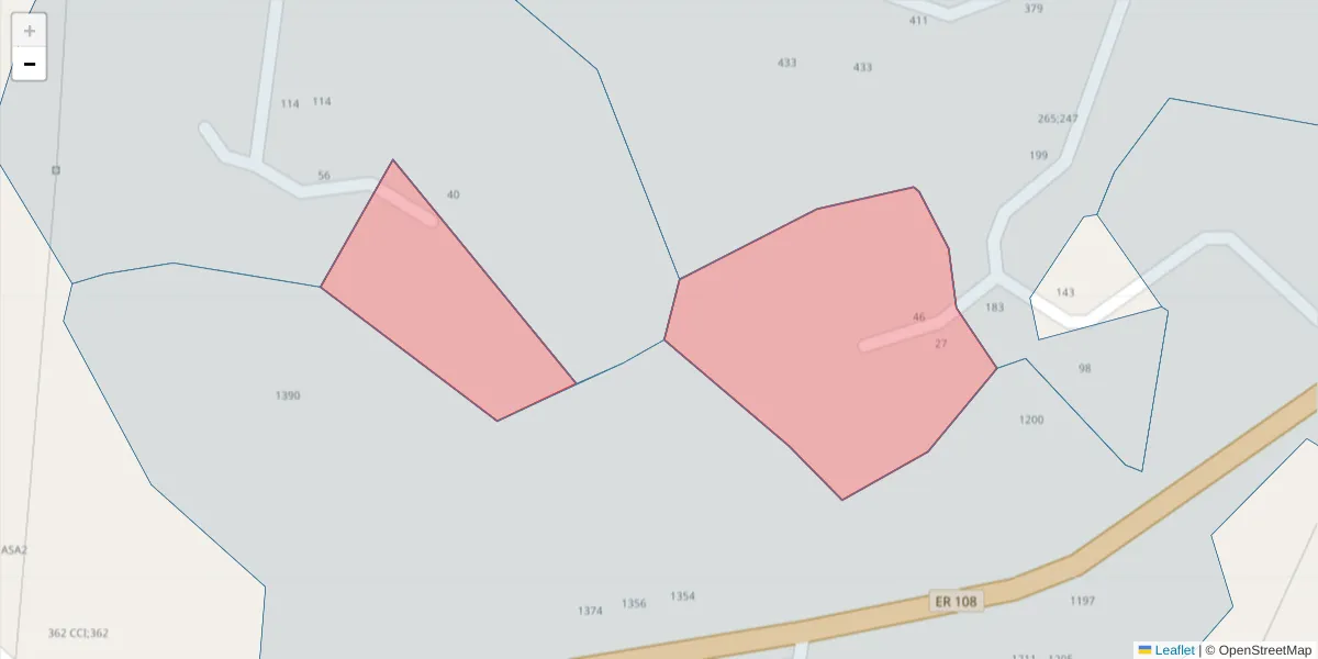 Mapa detalhado do código postal 4625-501 com limites, códigos postais vizinhos e agências dos correios