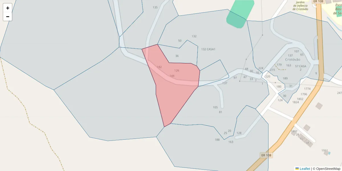 Mapa detalhado do código postal 4625-507 com limites, códigos postais vizinhos e agências dos correios
