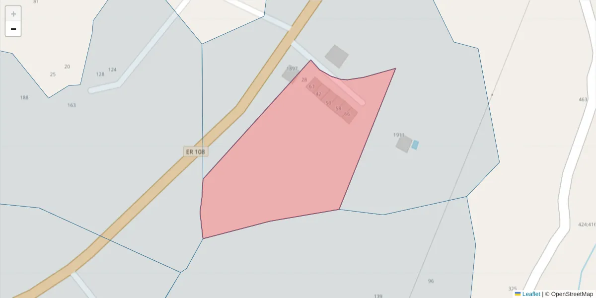 Mapa detalhado do código postal 4625-512 com limites, códigos postais vizinhos e agências dos correios