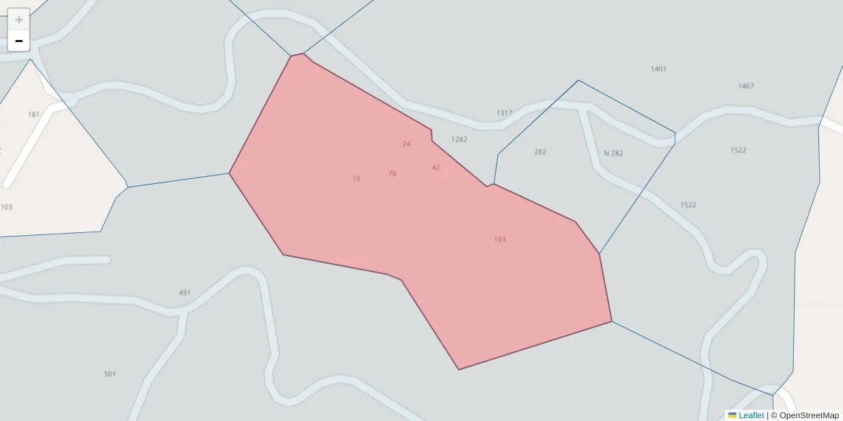 Mapa detalhado do código postal 4625-515 com limites, códigos postais vizinhos e agências dos correios